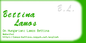 bettina lamos business card